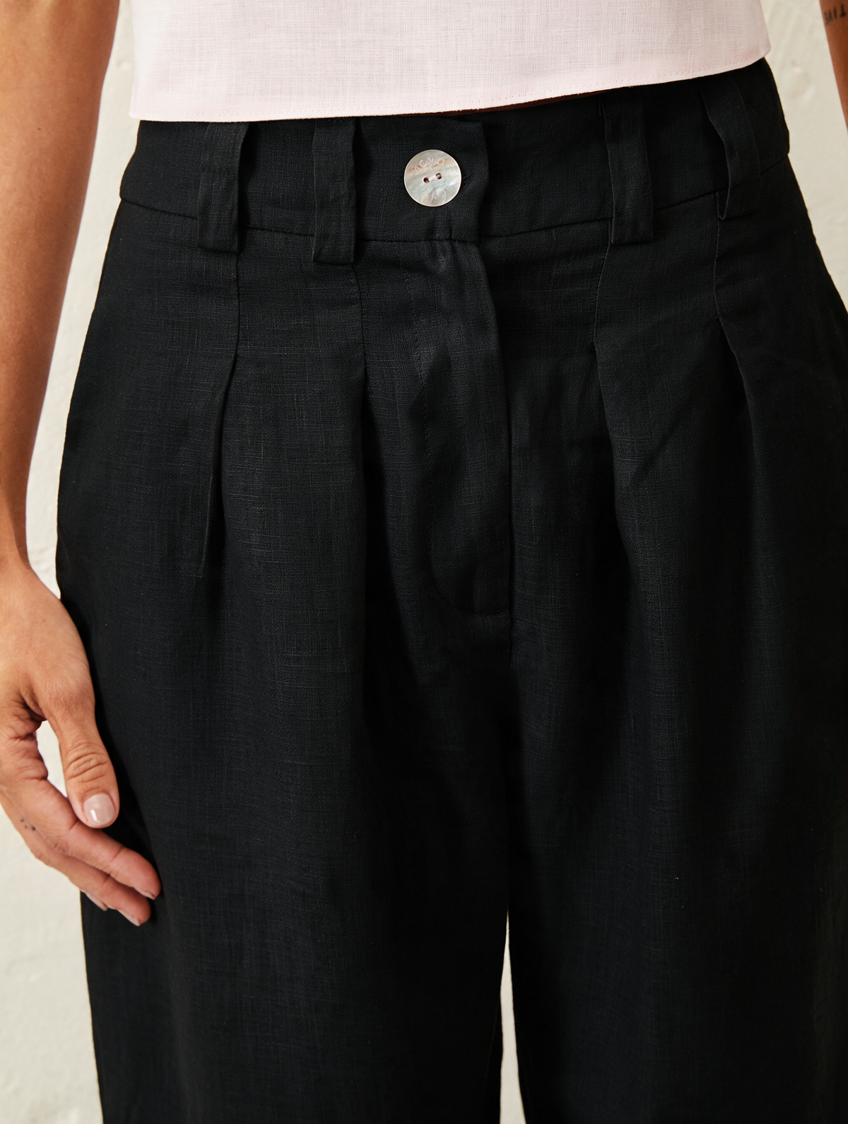 Calça De Linho - Preto