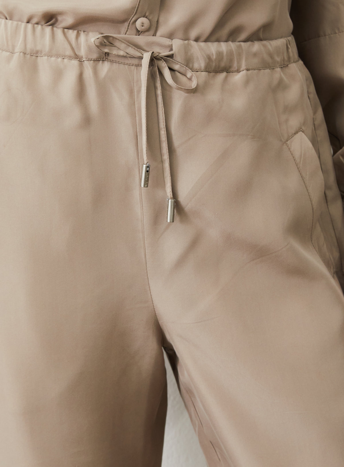 Calça De Seda - Bege