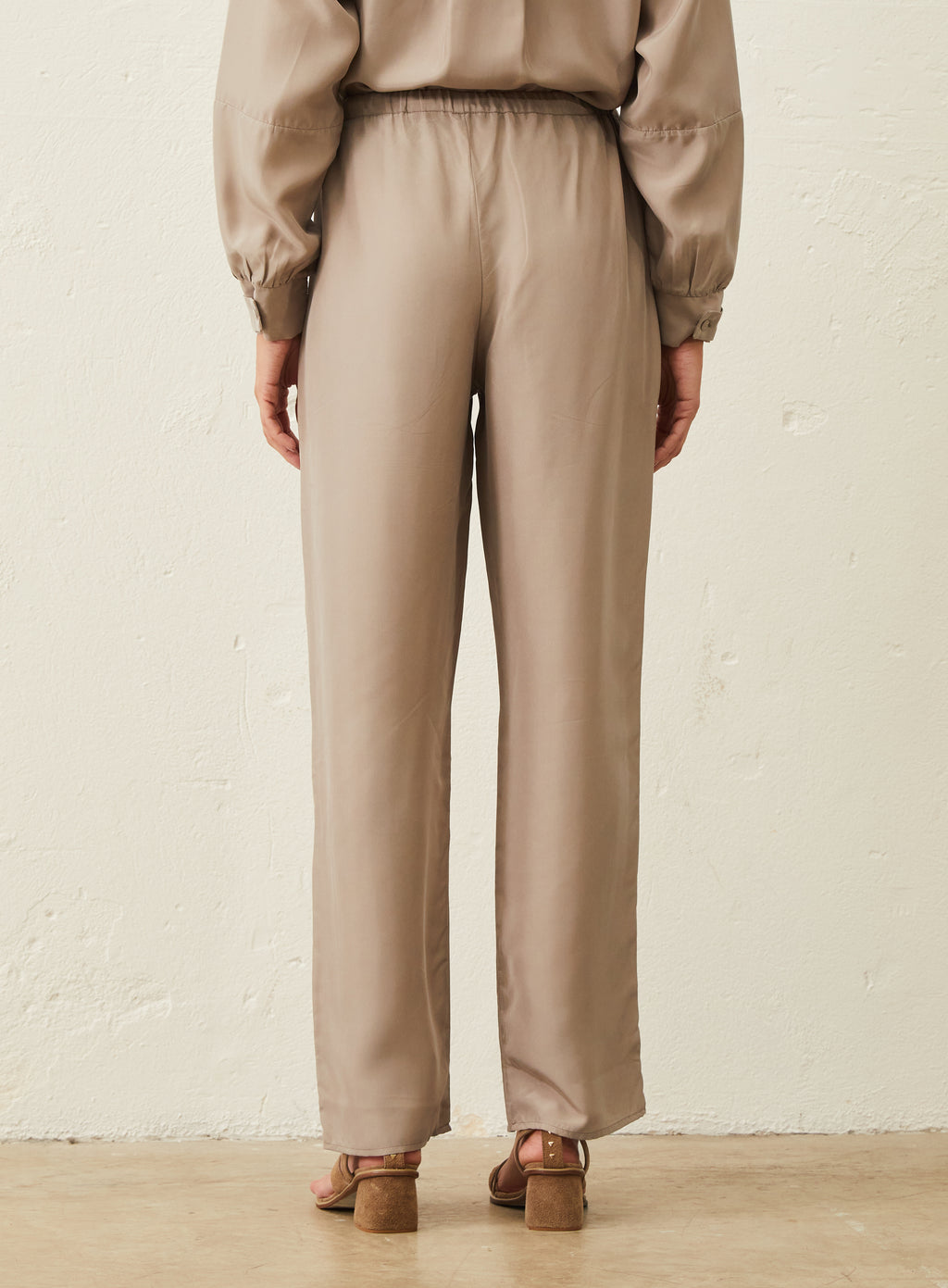 Calça De Seda - Bege