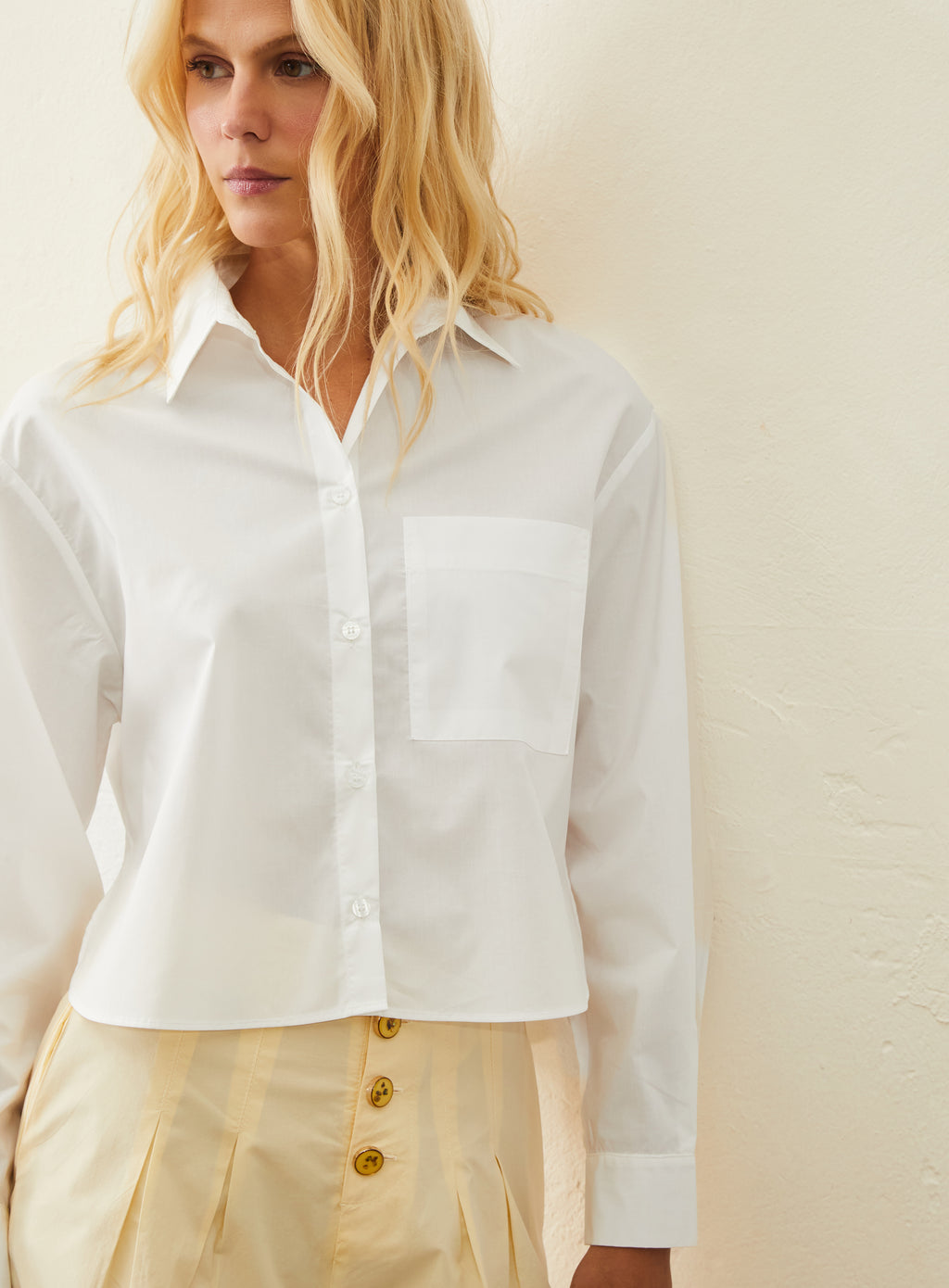 Camisa Tricoline - Branco