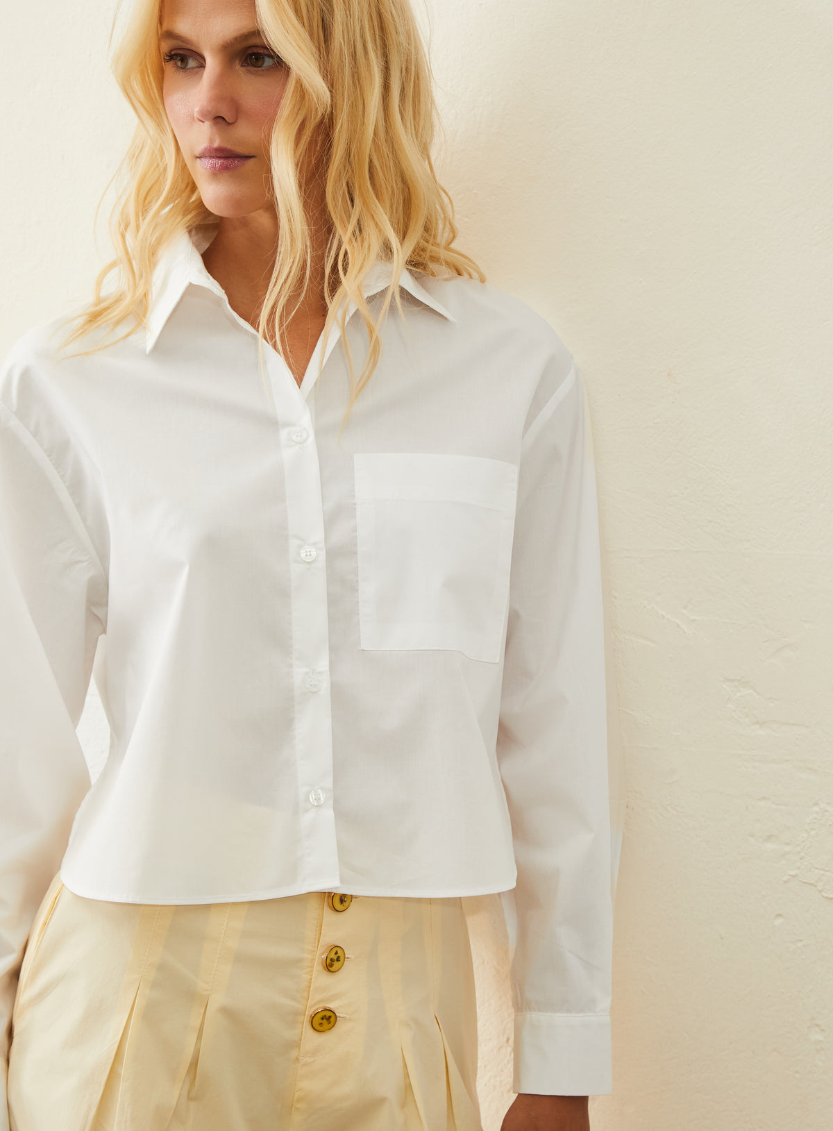 Camisa Tricoline - Branco