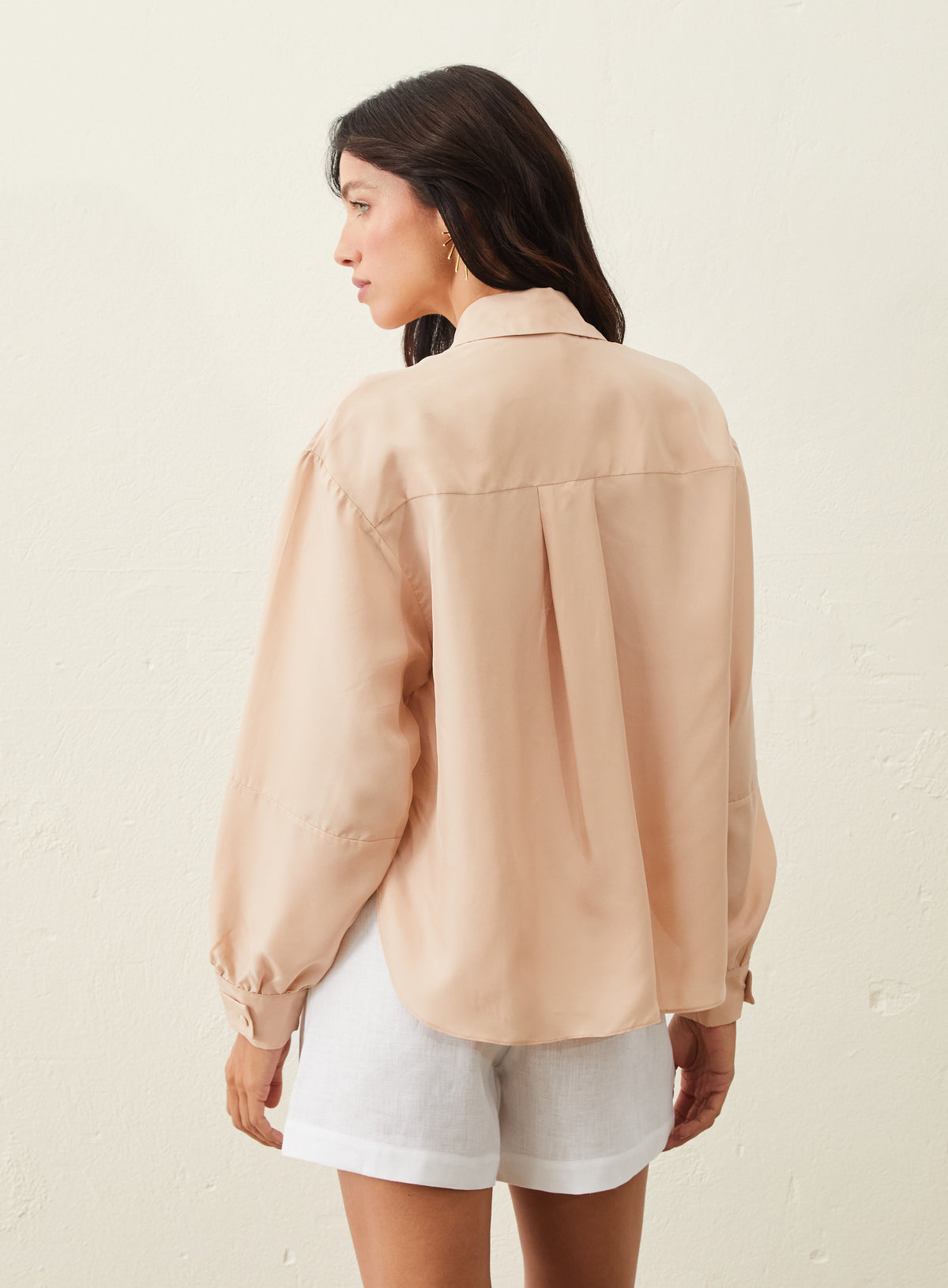 Camisa De Seda - Rosa