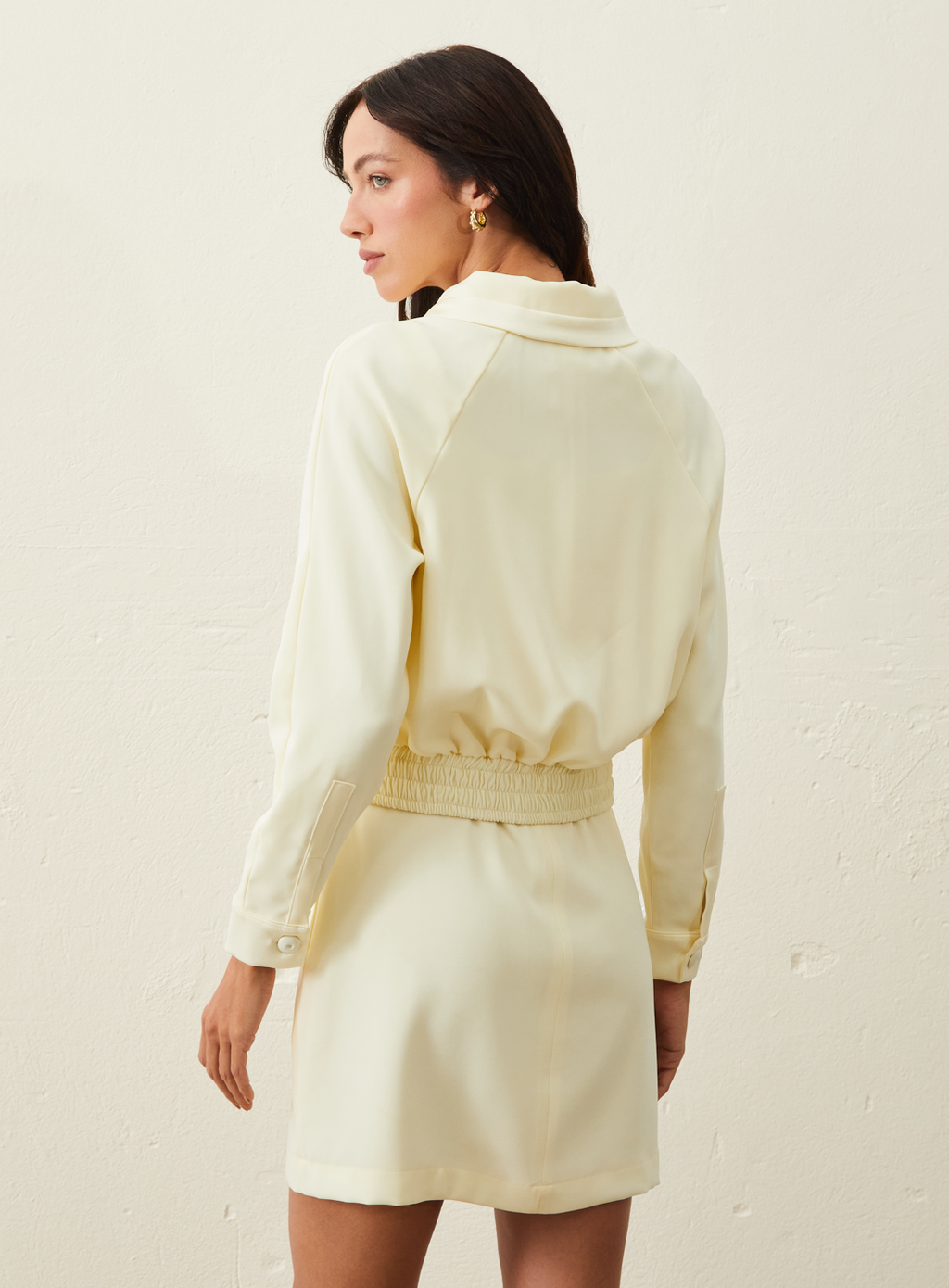 Jaqueta Em Crepe Patou - Amarelo