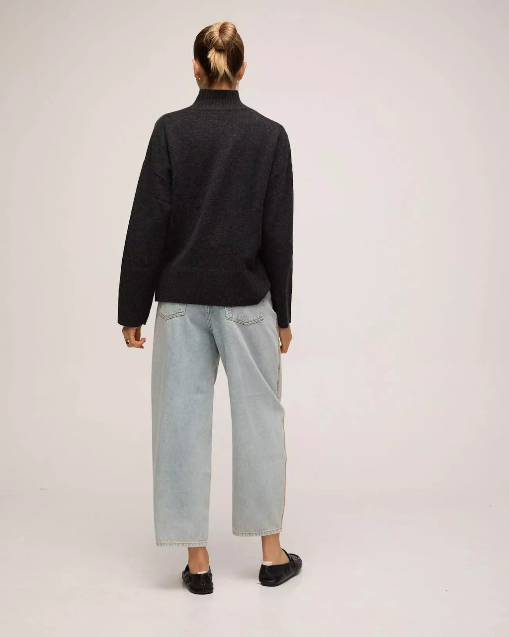 Cashmere gola alta - Preto