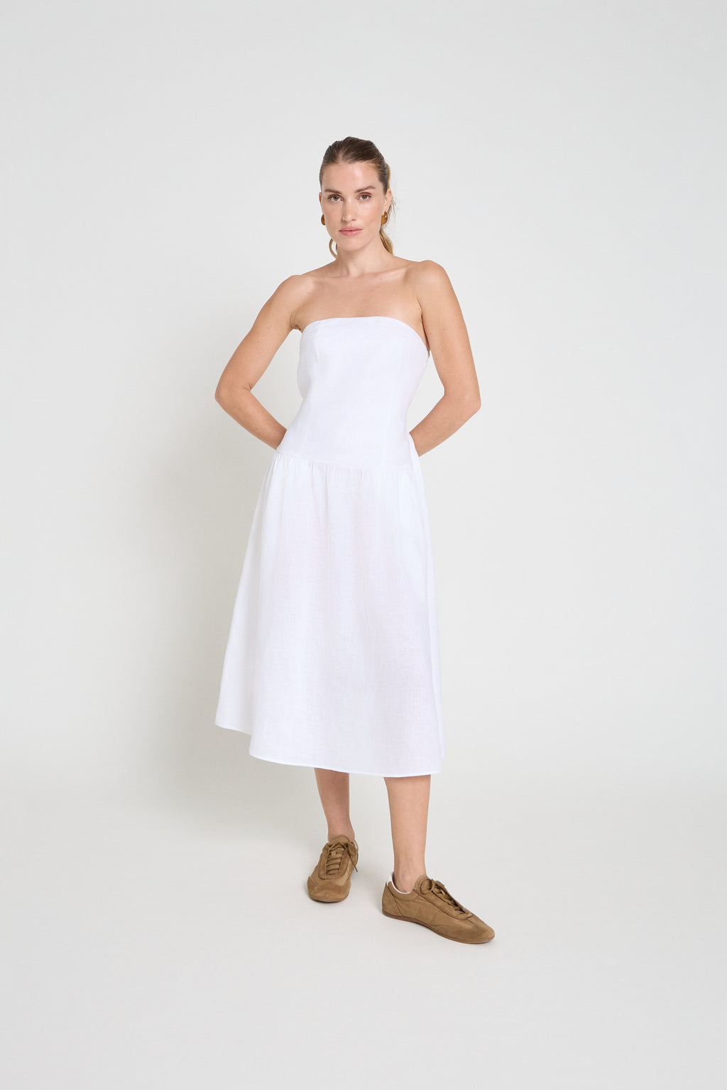 Vestido em linho - Branco