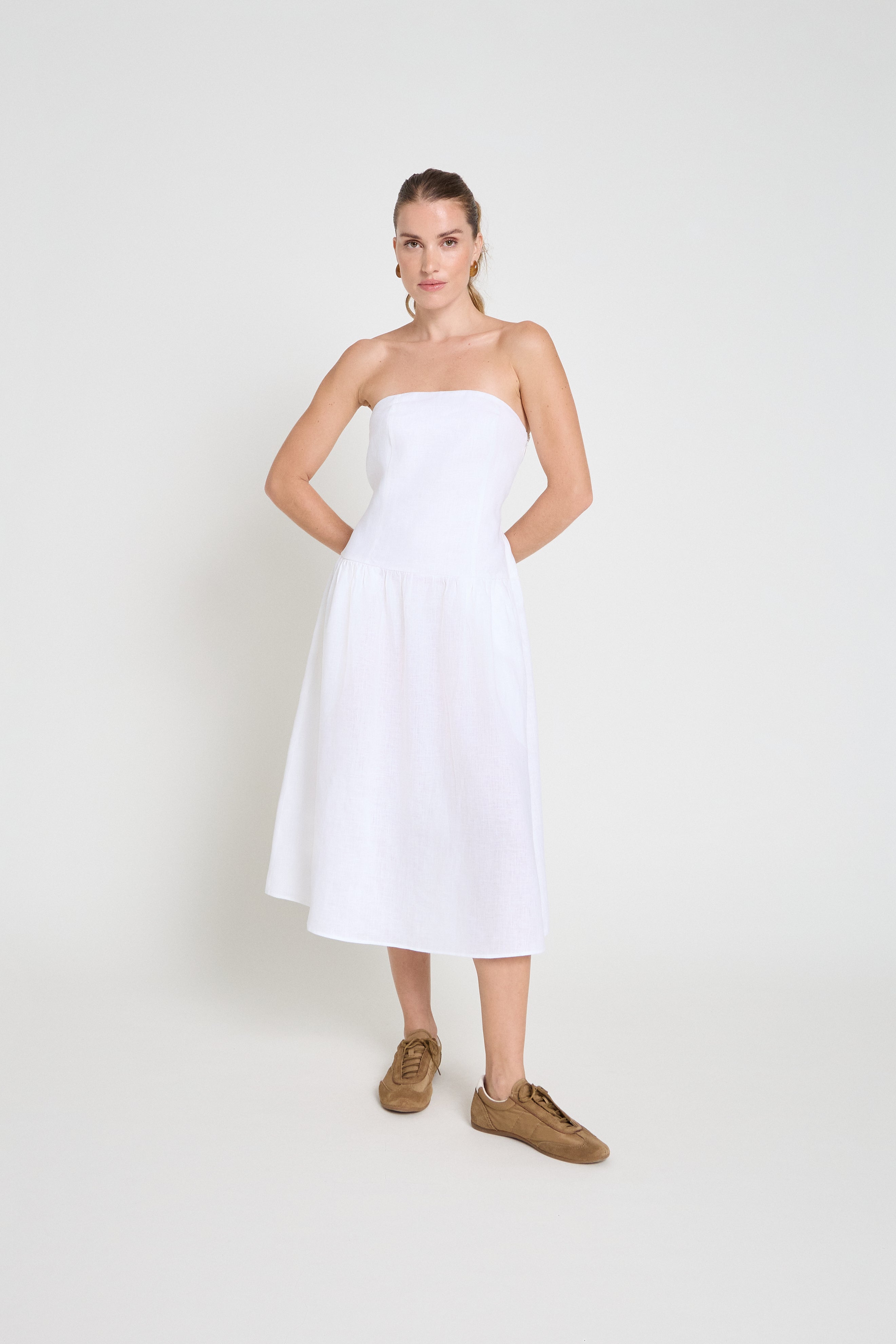 Vestido em linho - Branco