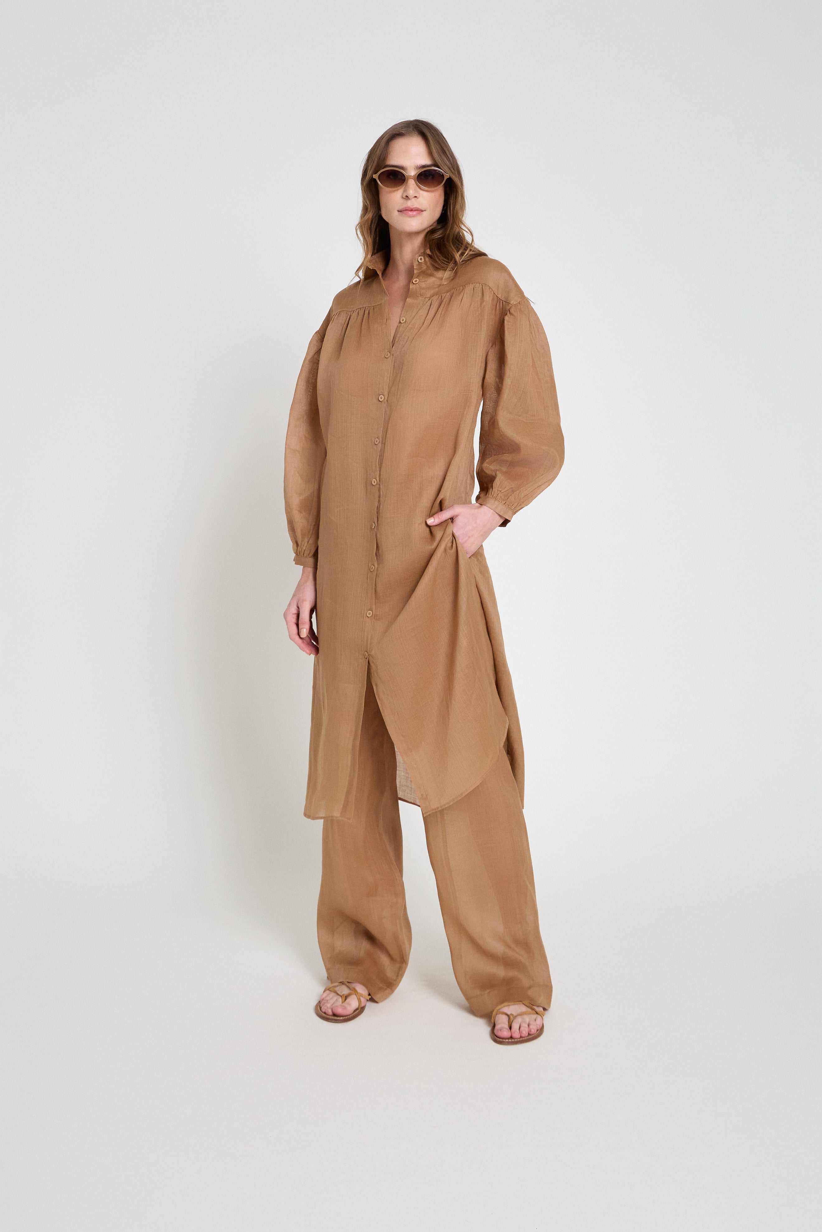Chemise em voil - Mocha