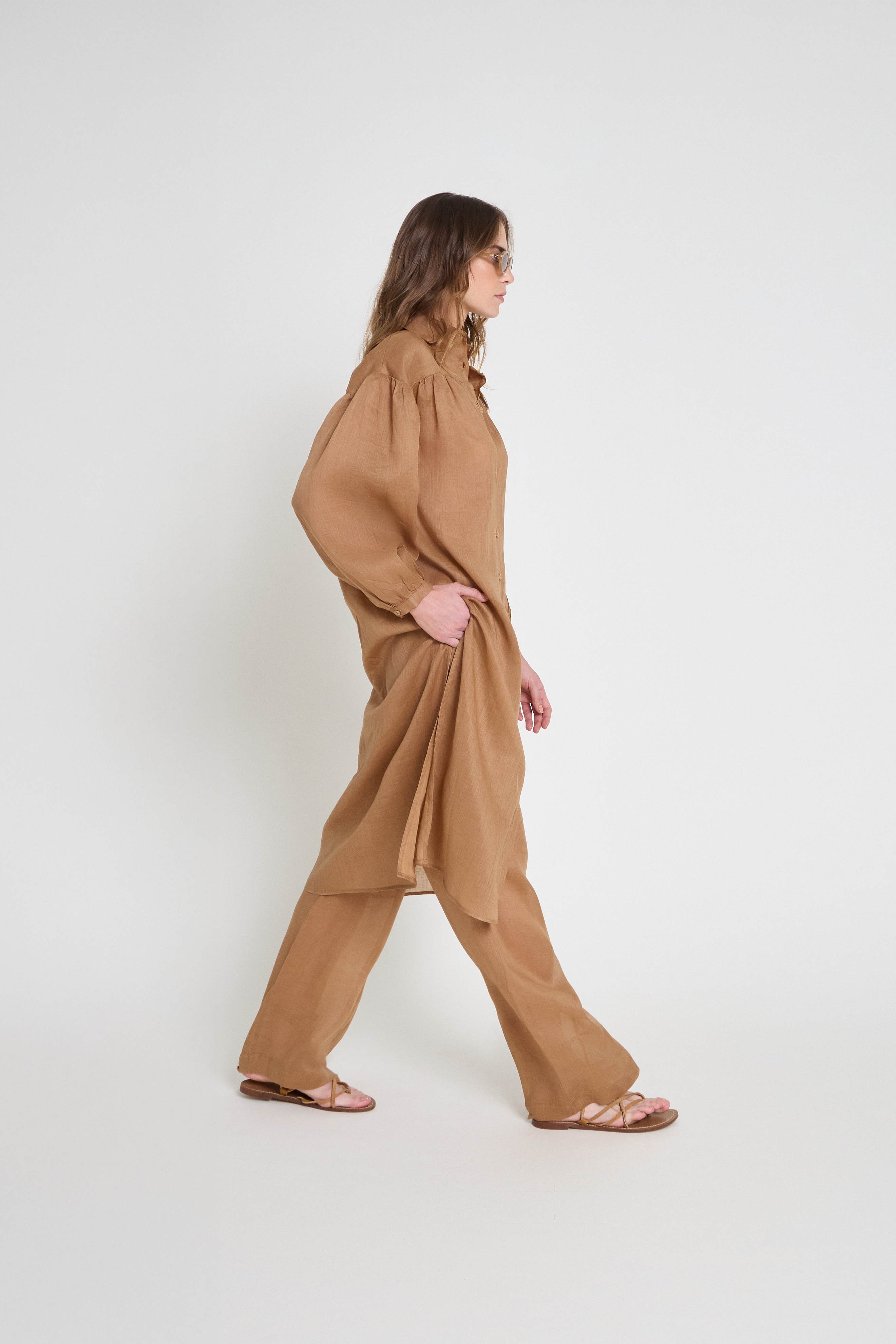 Chemise em voil - Mocha
