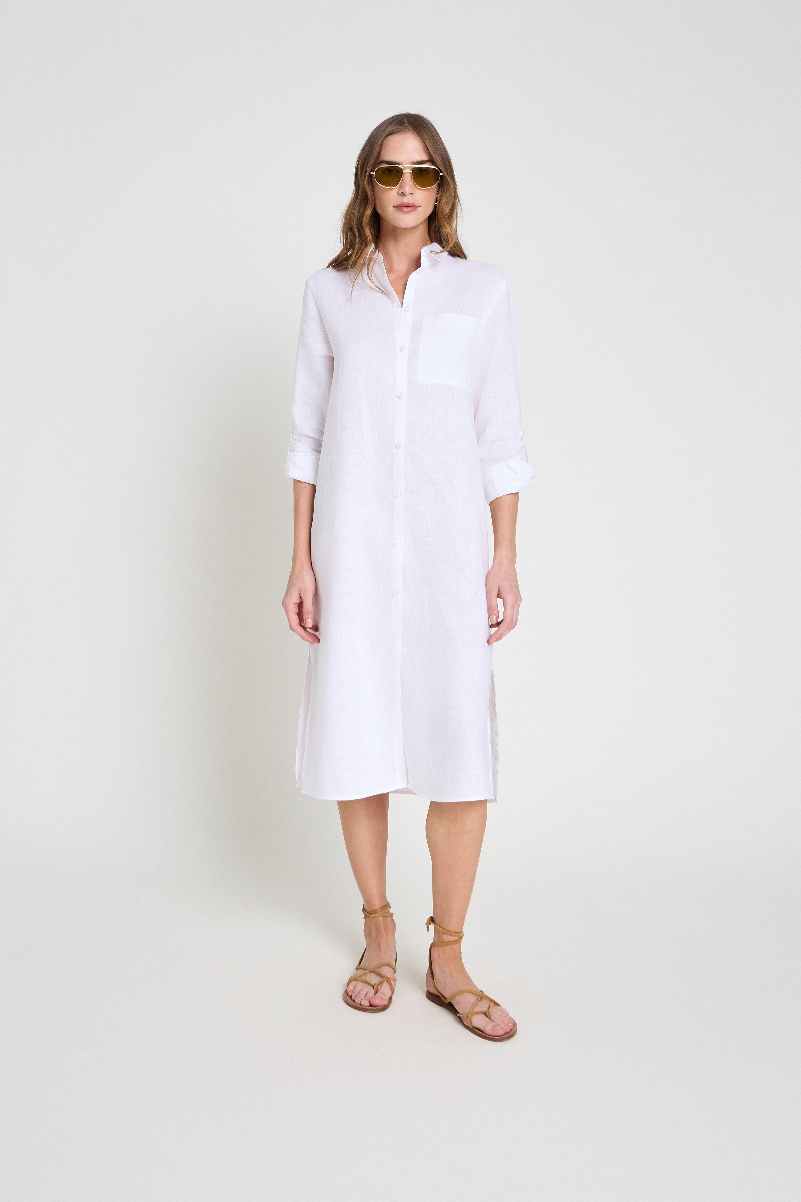 Chemise em linho - Branco