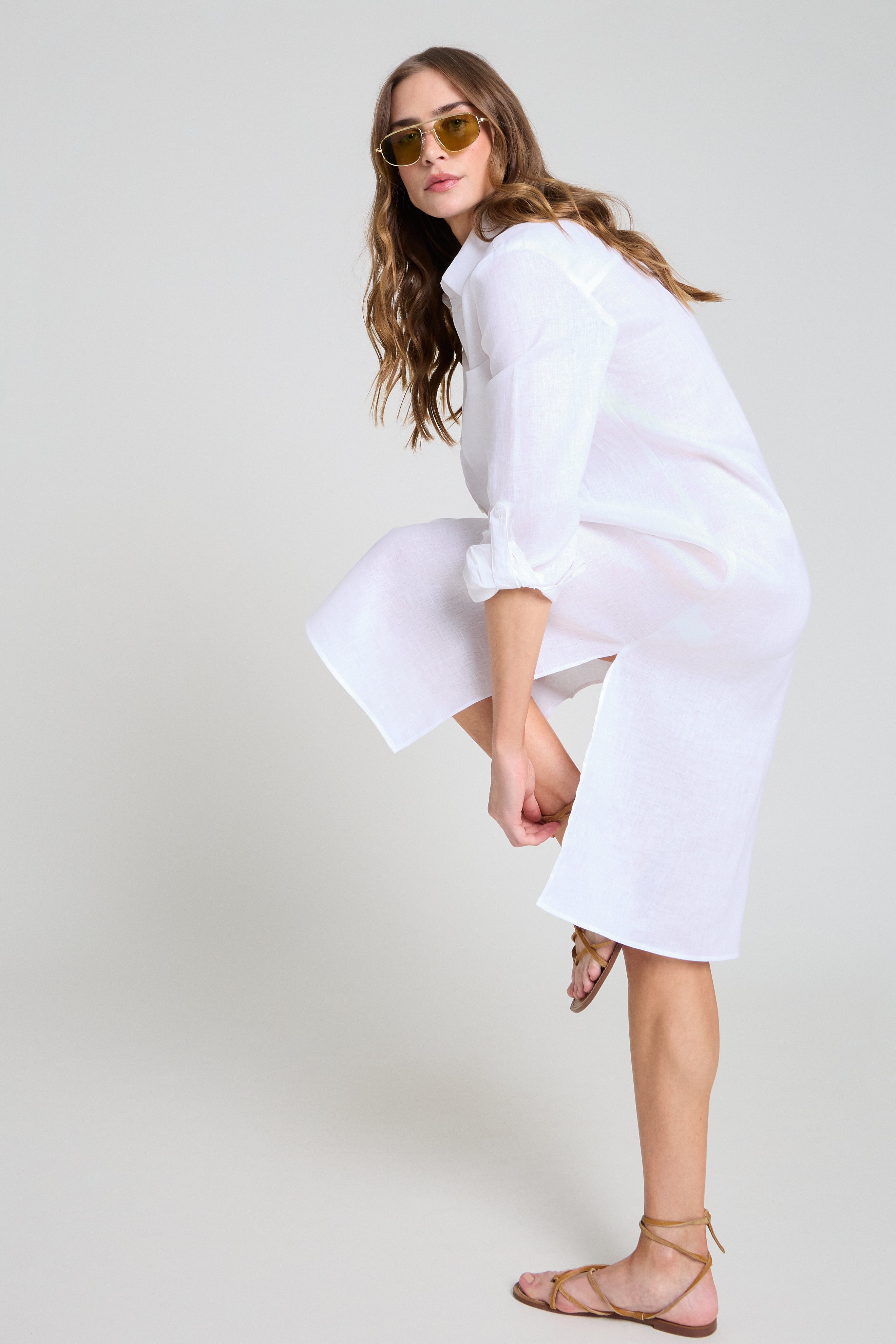 Chemise em linho - Branco