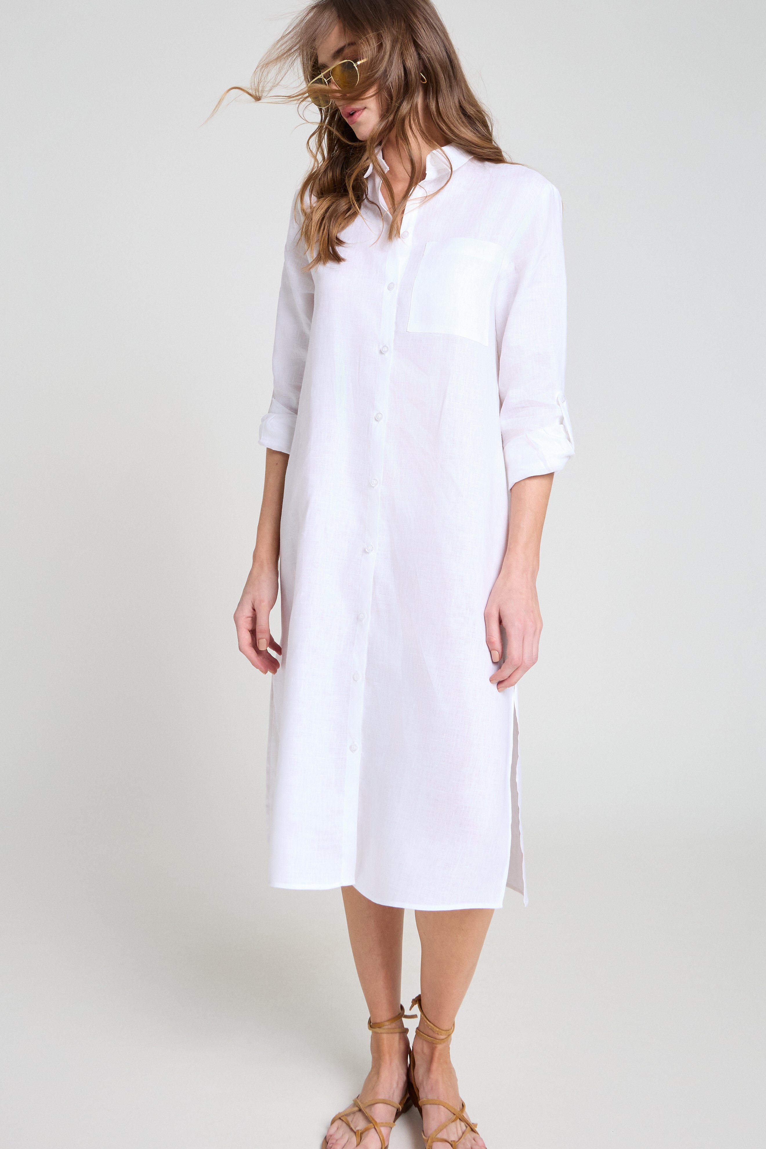 Chemise em linho - Branco