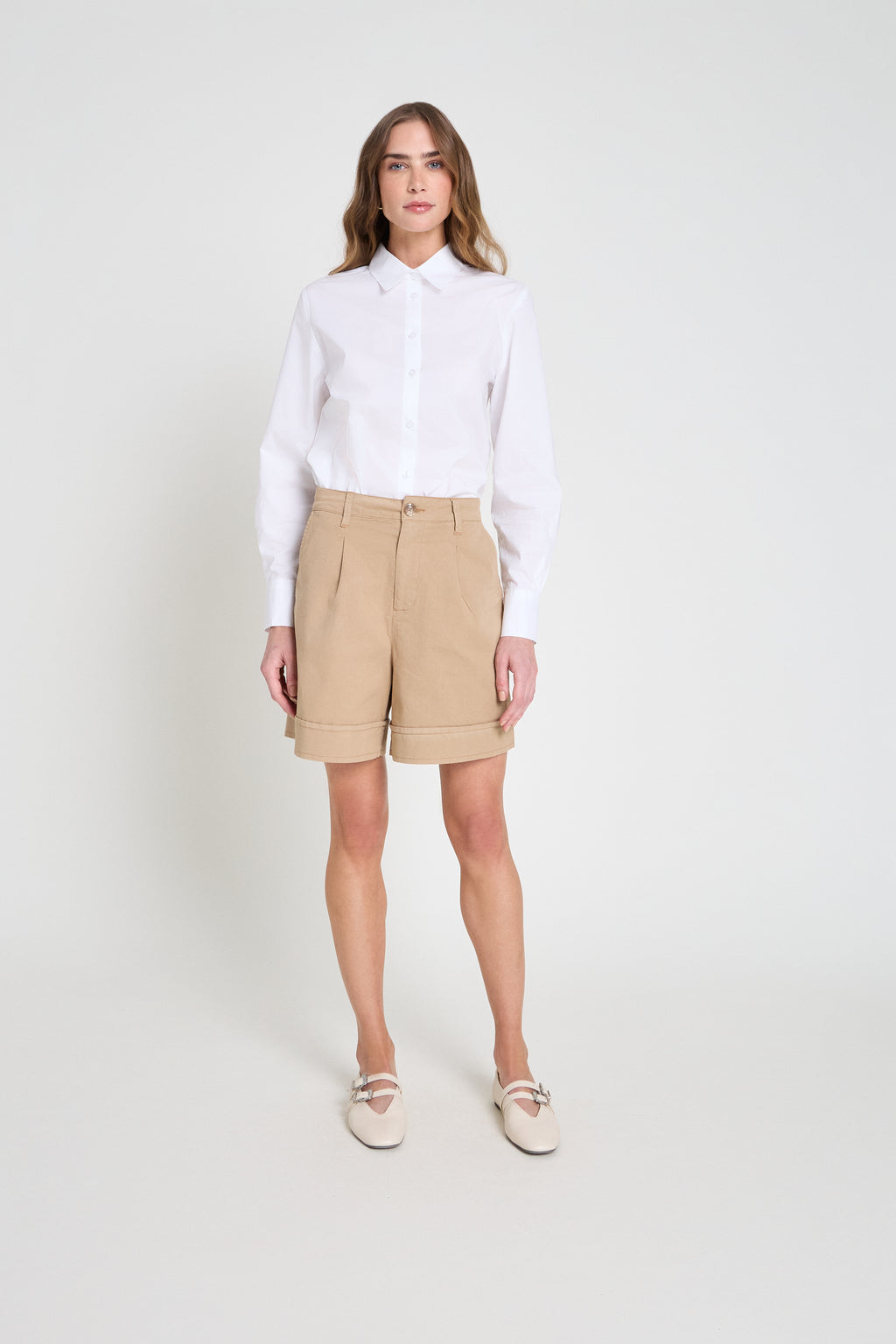 Camisa em tricoline - Branco
