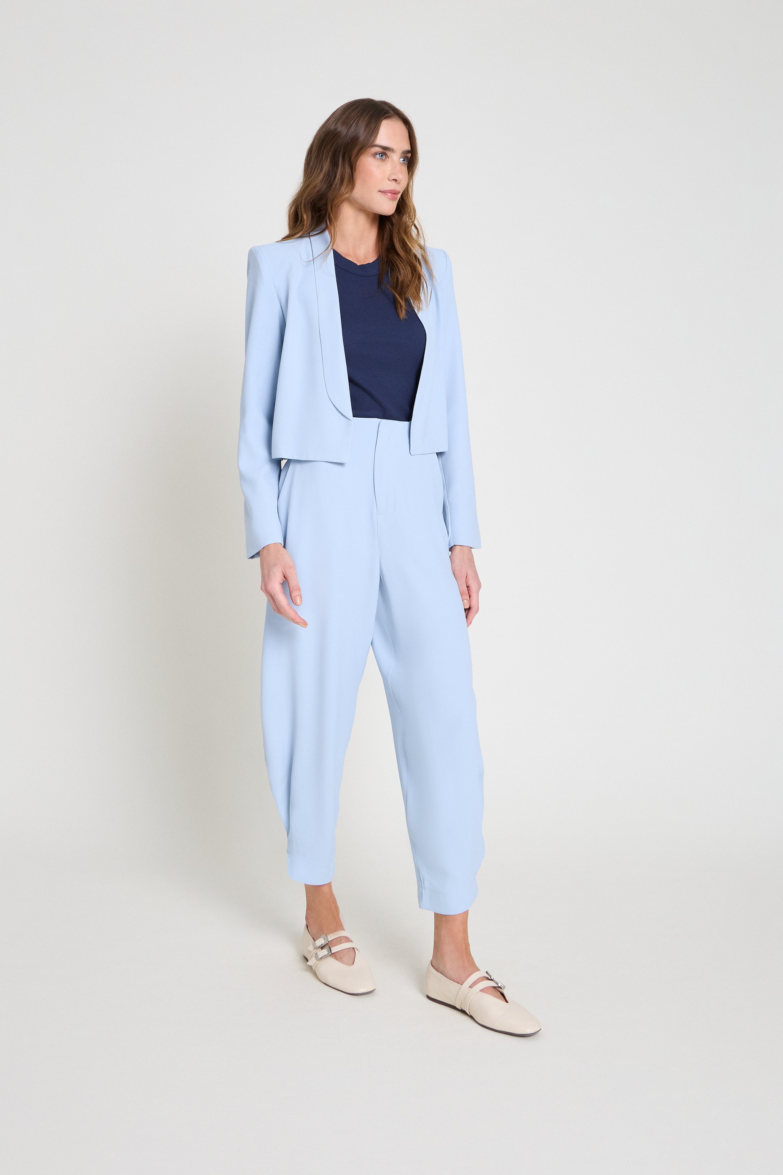 Calça cenoura - Azul claro