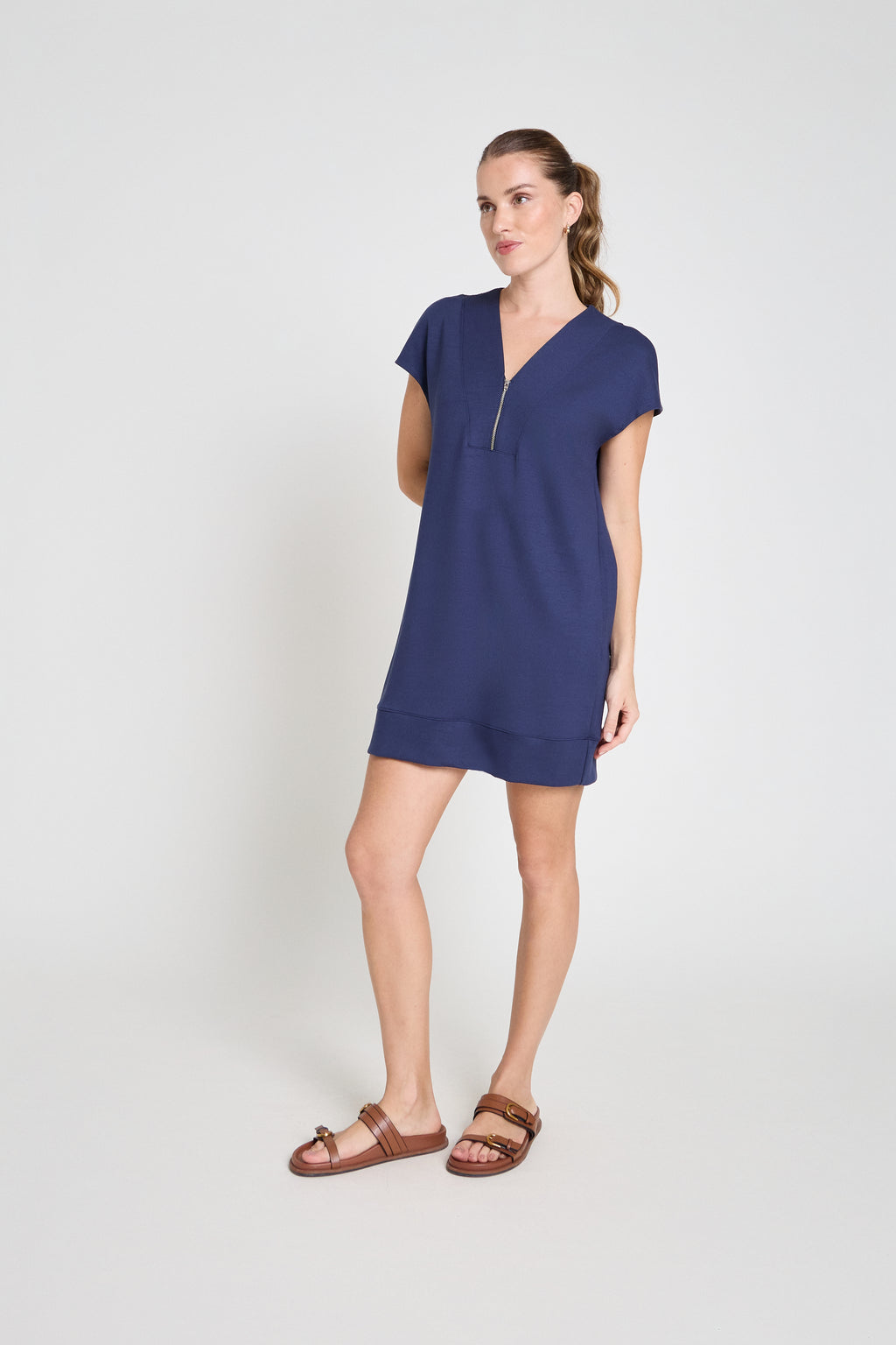 Vestido em malha - Marinho
