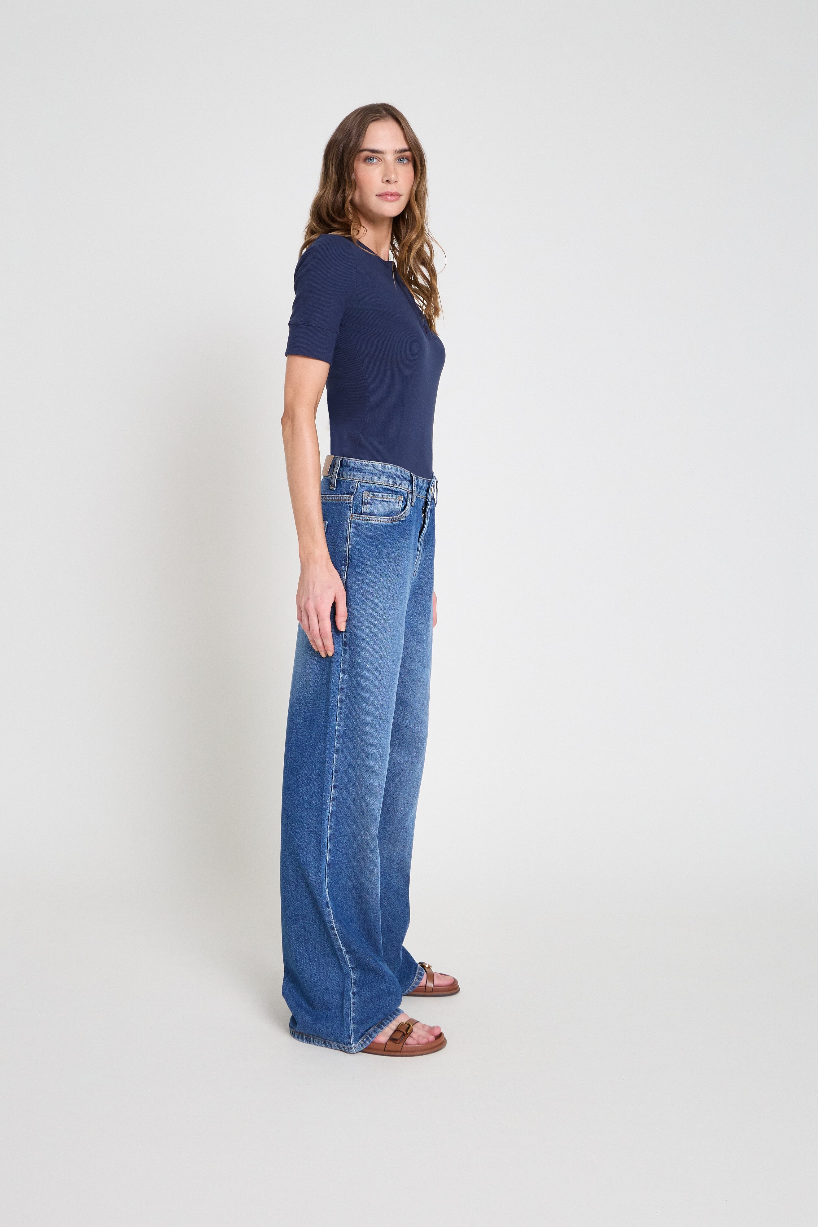 Blusa em malha - Marinho