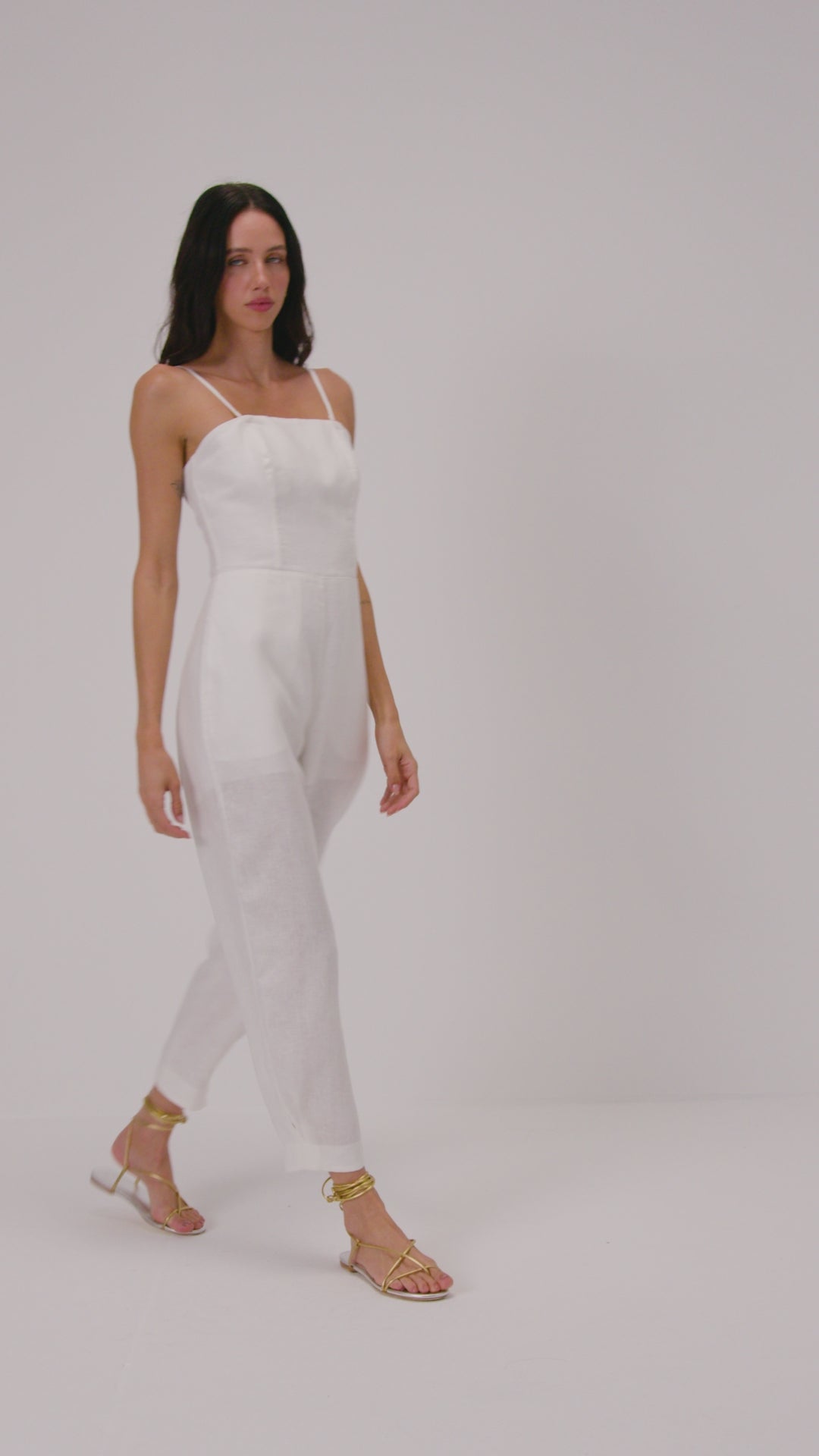 Macacão em linho - Off White