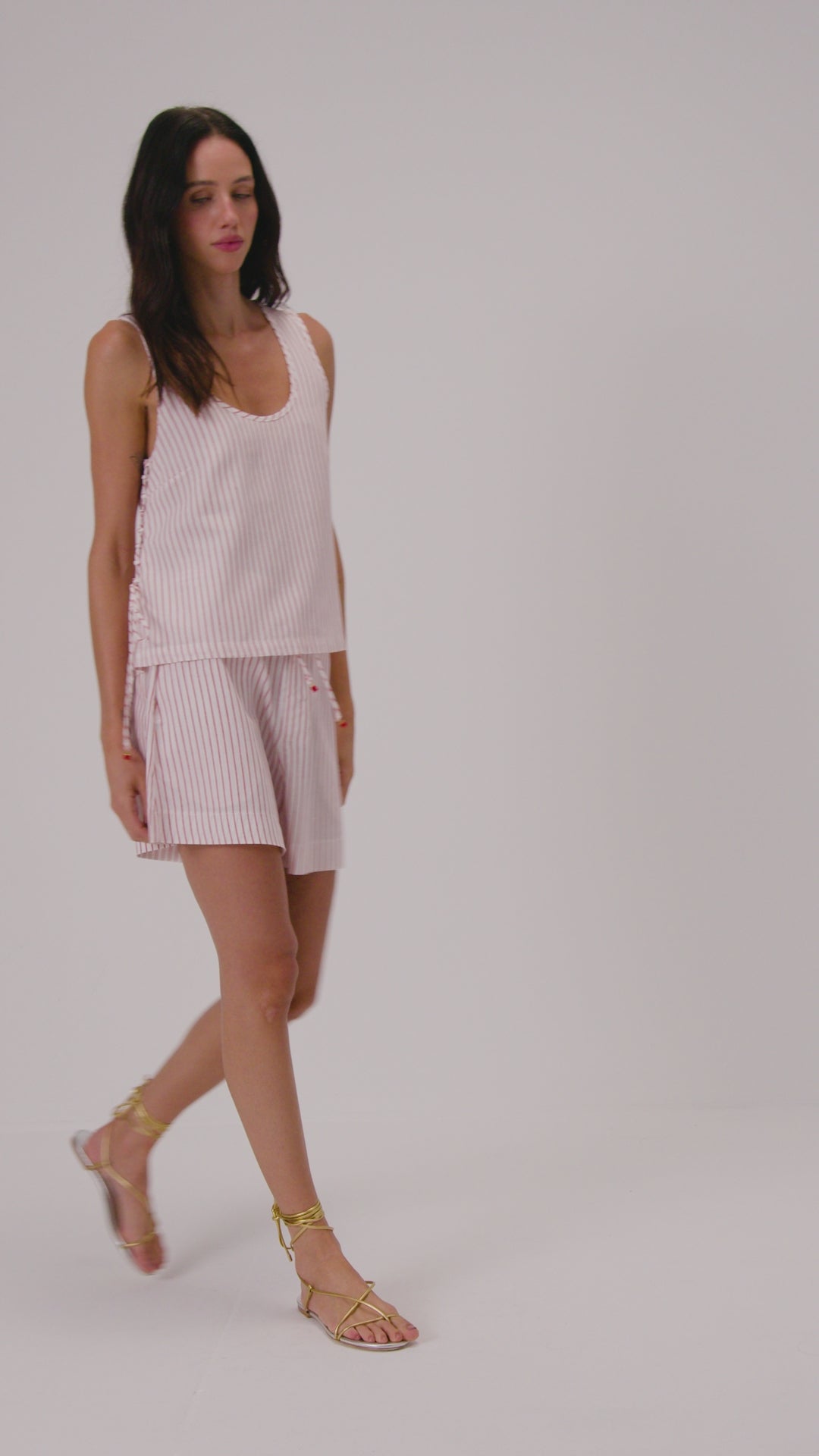 Regata em linho - Listrado