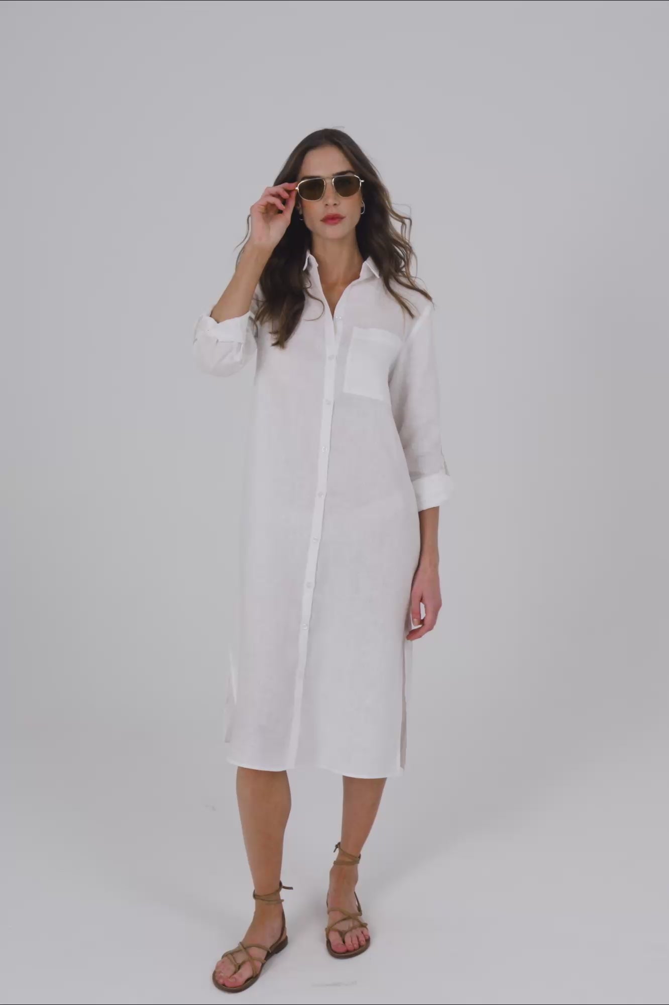 Chemise em linho - Branco