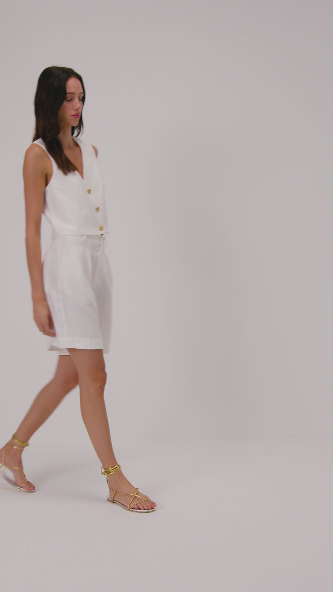 Colete em alfaiataria - Off White