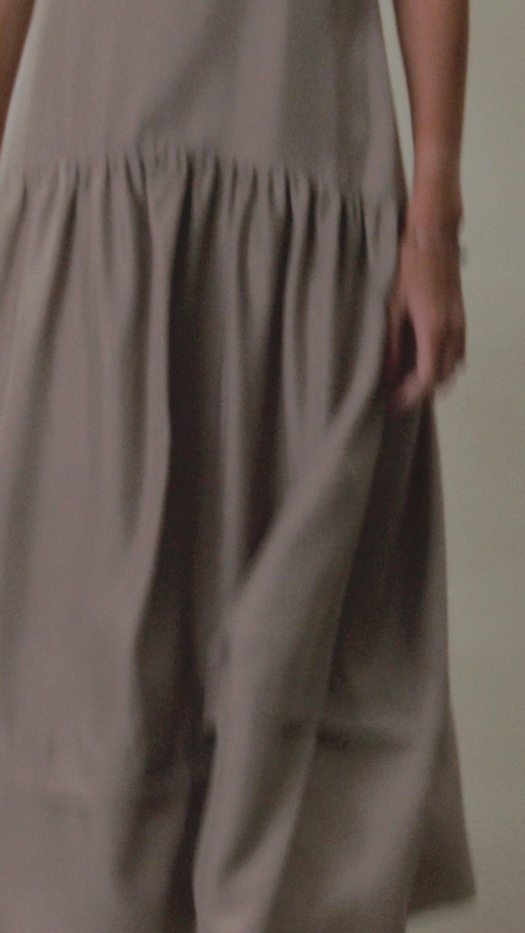 Vestido De Seda - Bege