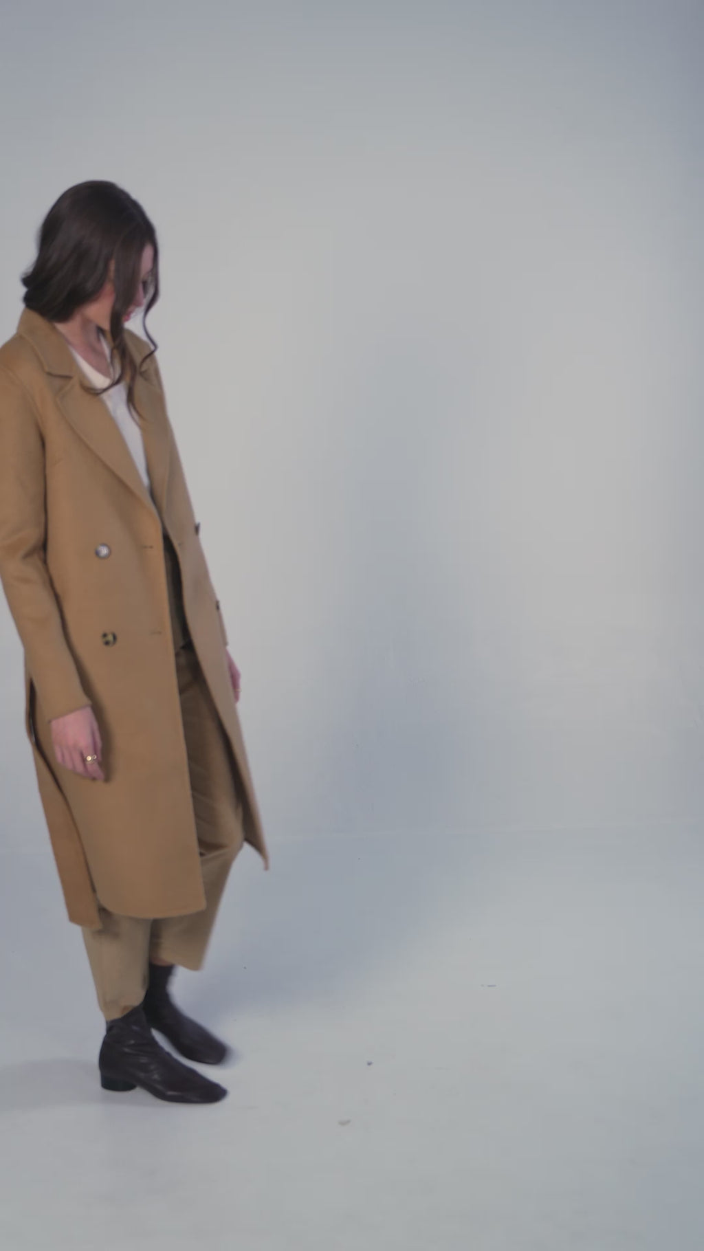 Trench Coat em Lã - Bege