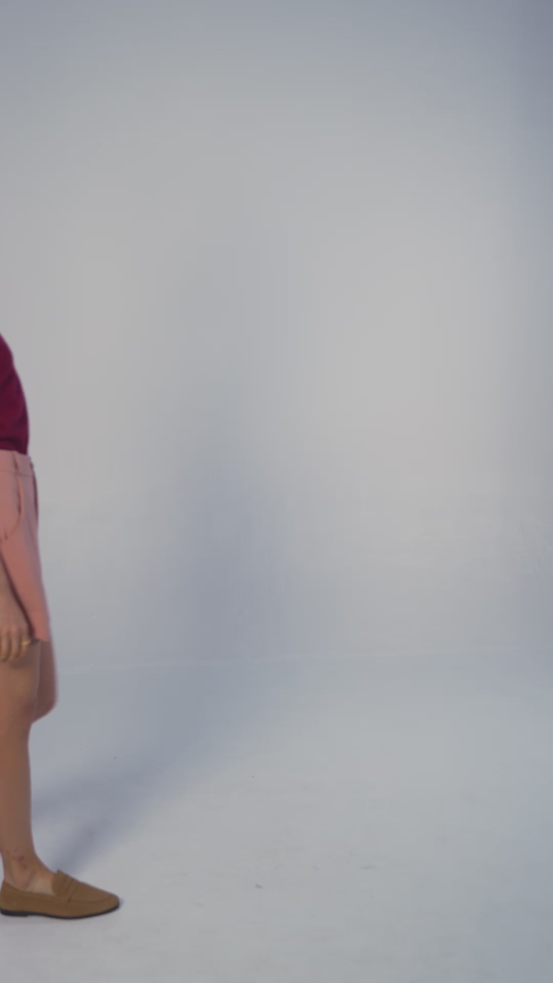 Suéter 100% cashmere gola U - Burgundy