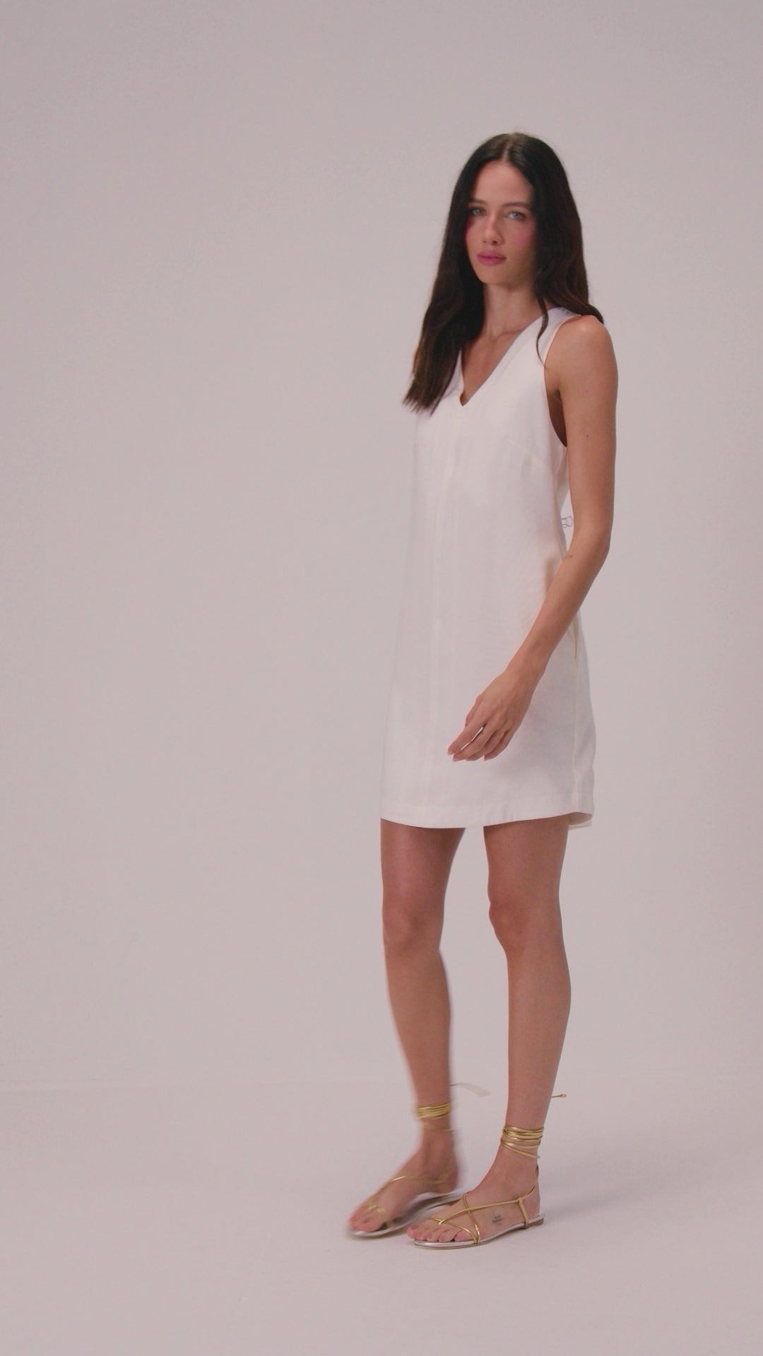 Vestido em alfaiataria - Off White
