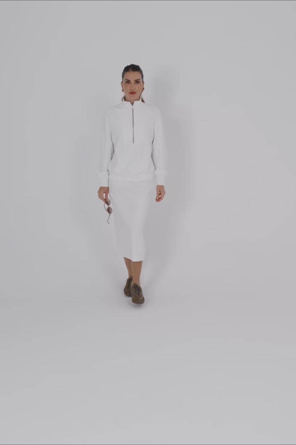 Blusão em malha de viscose - Branco