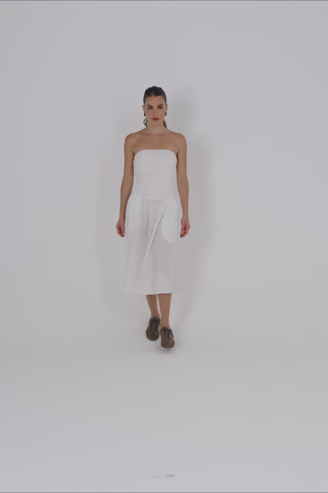Vestido em linho - Branco