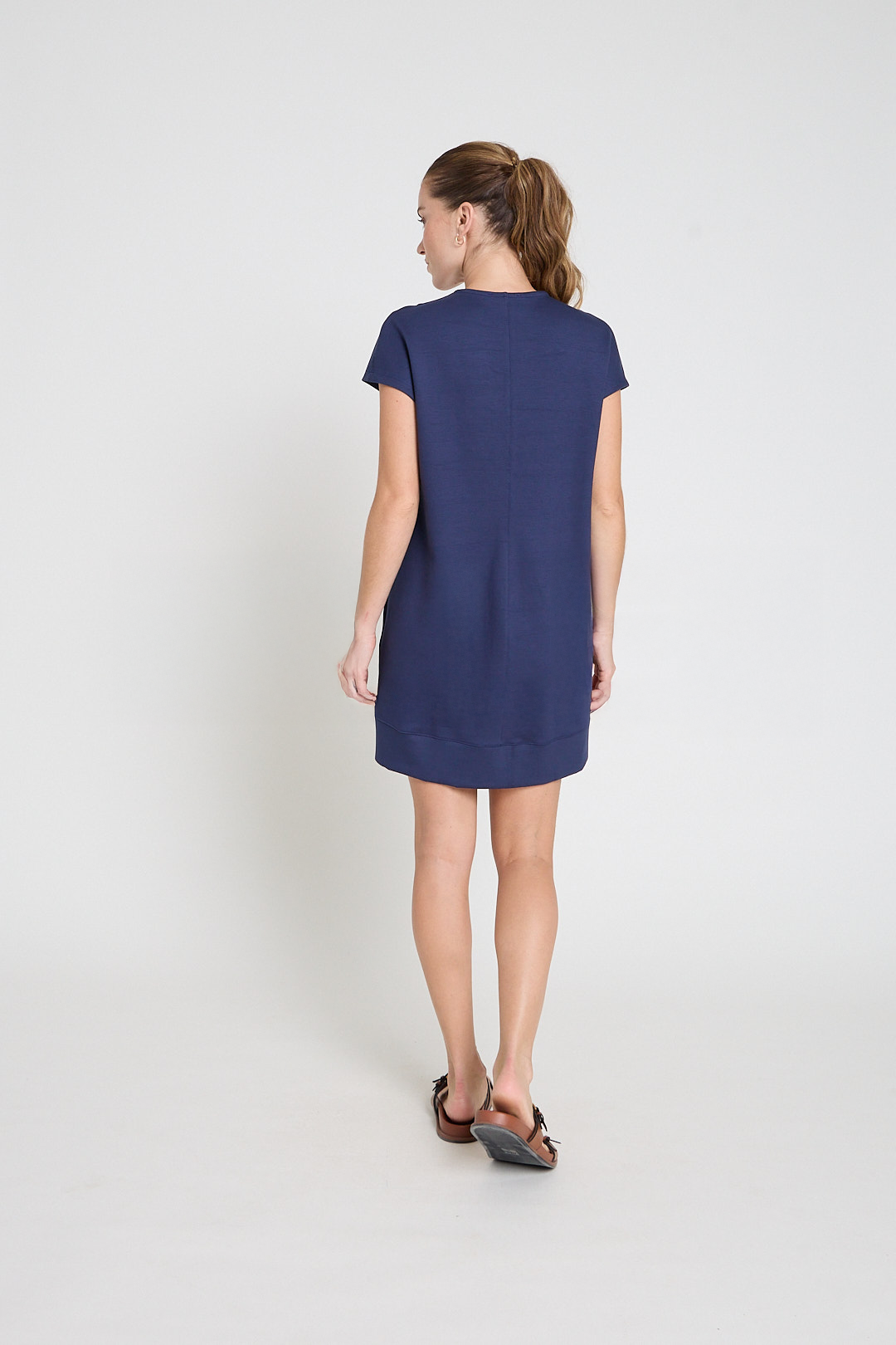 Vestido em malha - Marinho