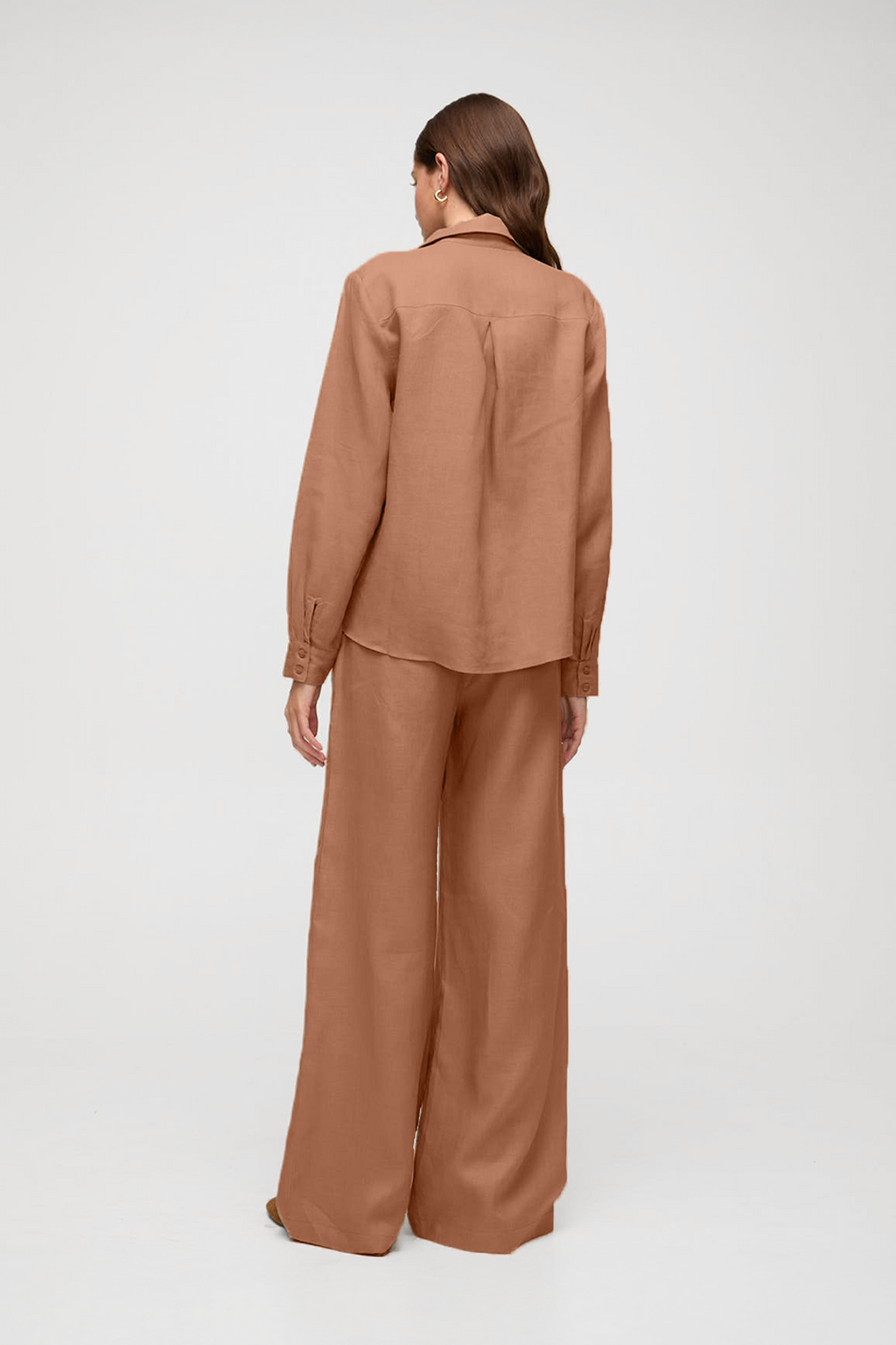 Camisa em linho - Mocha