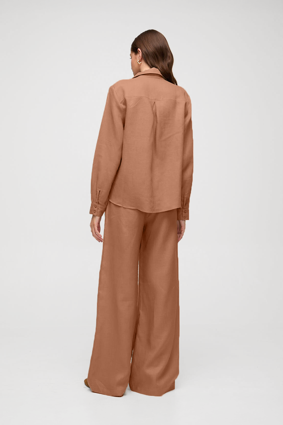 Camisa em linho - Mocha