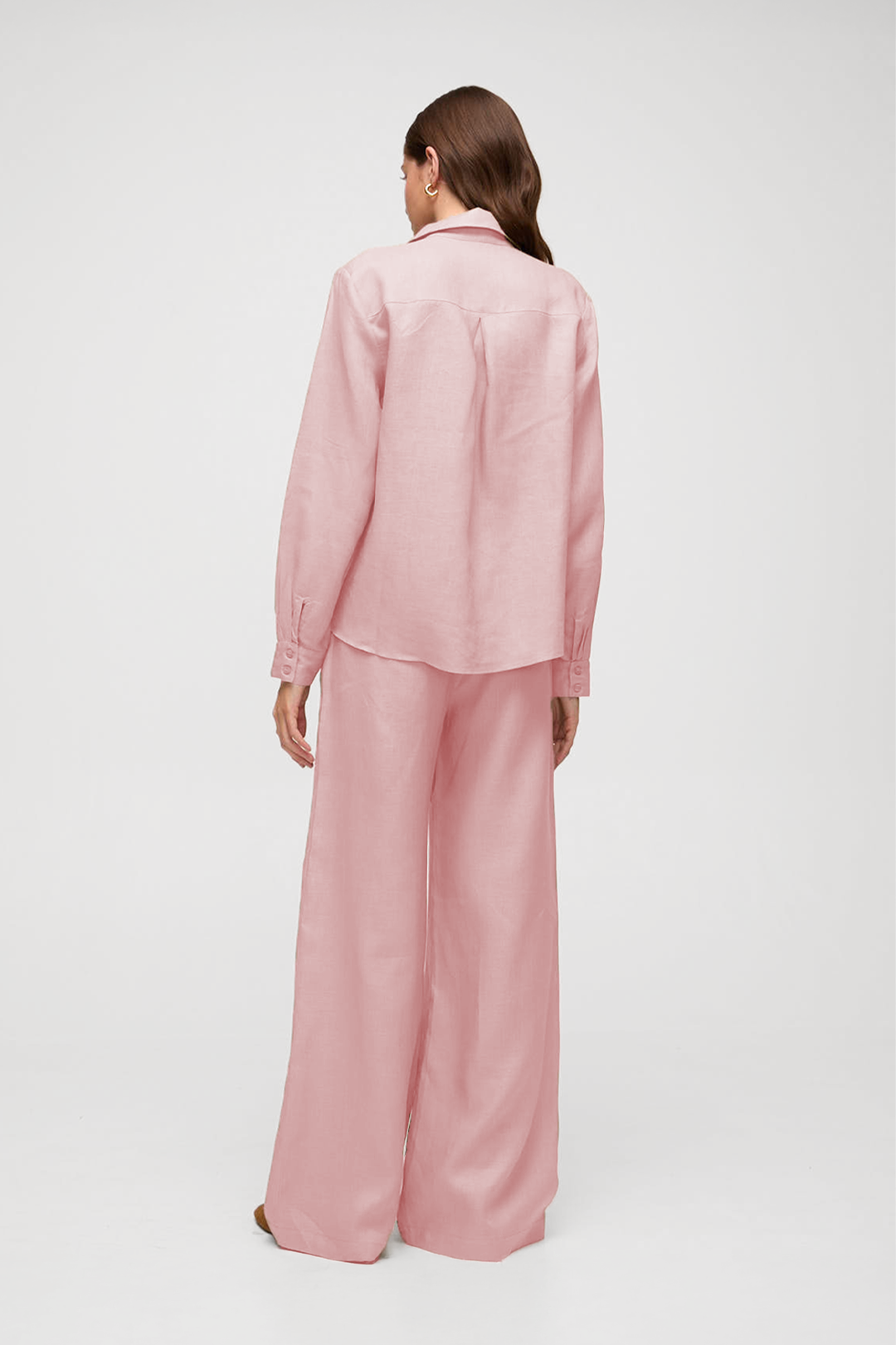 Camisa em linho - Rosa